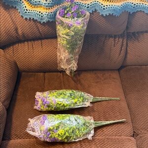 Artificial (5) pcs Flower Bouquets Indoor Outdoor Decorative UV-resistant Plants